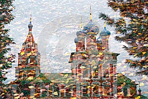 Church of Dimitry on Blood. Kremlin in Uglich.