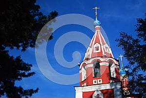 Church of Dimitry on Blood. Kremlin in Uglich.