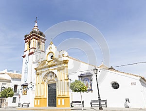 Church of the Divino Salvador in Castilblanco de los Arroyos city, province of Seville, Spain photo