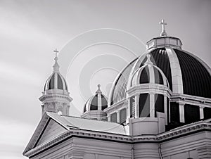 Church dome and steeples photo