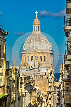 Church dome in Valetta, Malta