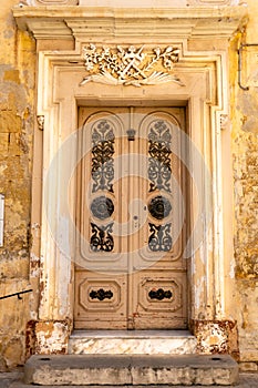 church door in Valletta, Malta Island