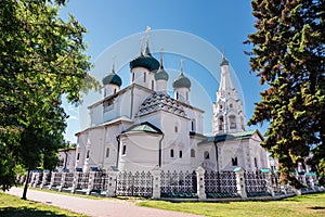 Church of Elijah the Prophet in the historical center of Yaroslavl, Golden ring of Russia.