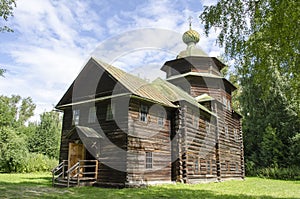Church of Elijah the Prophet from the vilage of Upper Berezovets  in Kostromskaya sloboda Russia