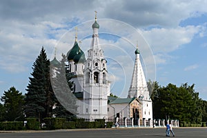 Church of Elijah the Prophet at Yaroslavl in summer. Built in 1672 in 1647-1650.