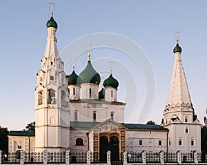 Church of Elijah Prophet in Yaroslavl in twilight