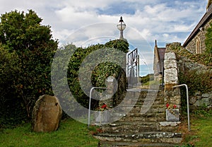 Church entrance, Rhoscolyn, Anglesey, Wales