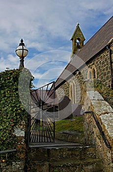 Church entrance, Rhoscolyn, Anglesey, Wales