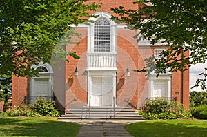 Church entrance and steps