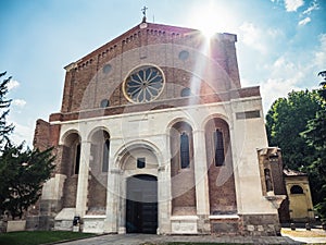 Church of the Eremitani Exterior Facade in Padua