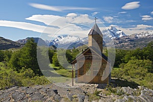 Church of Estancia Cristina in Los Glaciares National Park photo