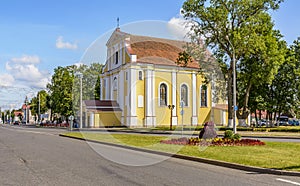 Church of the exaltation of the Holy cross, a Catholic Church in Lida, a monument of architecture in the style of Vilna Baroque