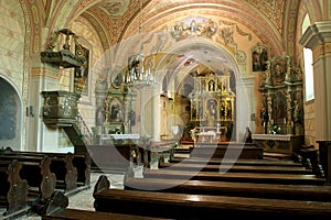 Church of Exaltation of the Holy Cross in Kriz, Croatia