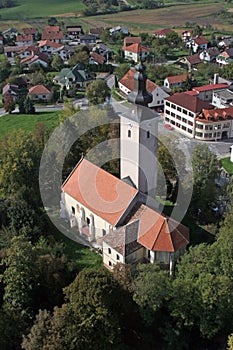 Church of Exaltation of the Holy Cross in Kriz, Croatia