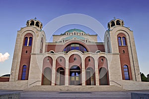 Church facade. Greek traditional orthodox church