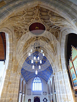 Church fan vaulting and ceiling