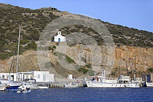 Church and fishermens harbor photo