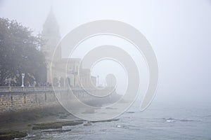 Church with fog 1