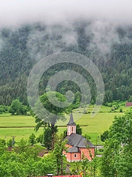 Church at the foot of RoÅ¾anski kukovi on Velebit.