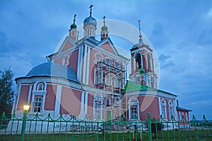 Church of Forty Sebastia martyrs with belltower in Pereslavl-Zalessky, Russia photo