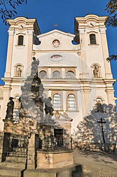 Kostel františkánského kláštera v Prešově na Slovensku.