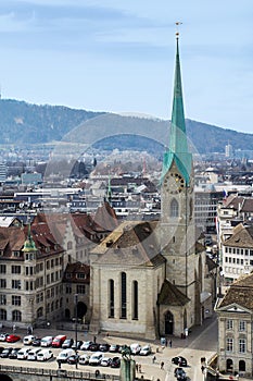 Church of Fraumuenster Zuerich Switzerland photo