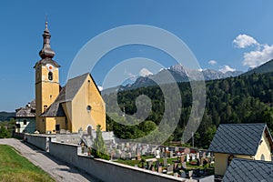 The church of Fusine in Valromana, Italy