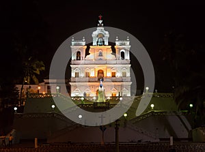 Church in GOA night view