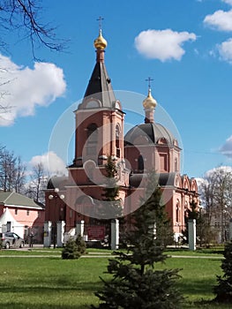 The Church with the Golden domes. Russia.