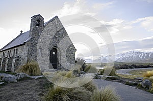 The Church of the Good Shepherd is situated on the shores of Lake Tekapo amongst the natural beauty of the lake and the mountains.