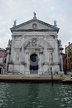 Church on Grand Canal Venice Italy
