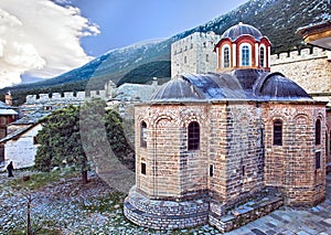 Church in the Great Lavra at Mt Athos photo