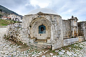 Church in the Great Lavra Orthodox monastery at Mount Athos, Agion Oros Holy Mountain, Chalkidiki, Greece