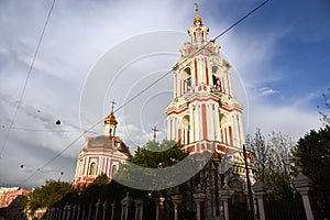 Church of the Great Martyr Nikita on Staraya Basmannaya in Moscow city center.