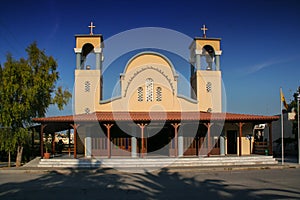 Church in the Greek town, interesting architecture