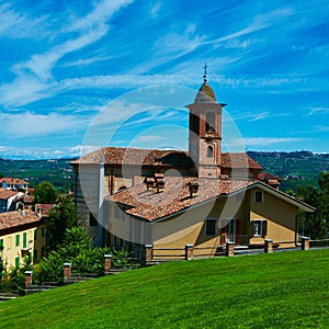 Church in Grinzane Cavour municipality, Piedmont, Italy