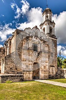 Church of guadalcazar, Mexico with a steeple photo