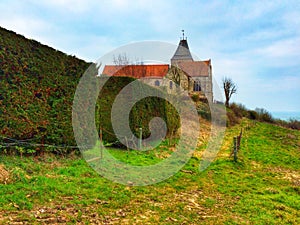 A church on a hill