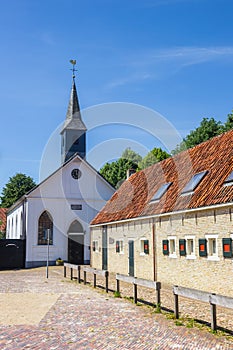 Church and historic building Turfschuur in Bourtange