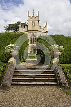 Church in historic estate photo