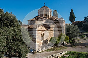 Church of Holy Apostles in ancient Greek Agora archaeological si