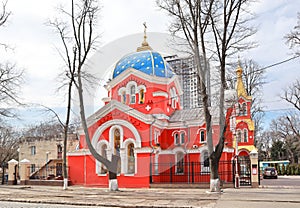 Red Church of the Holy Martyrs Adrian and Natalia in Odessa, Ukraine photo