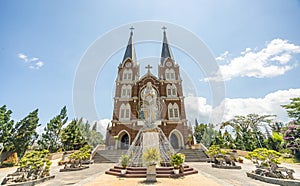 Church of the Holy Mother another name is Thanh Mau church in Bao Loc Town, Lam Dong, Vietnam