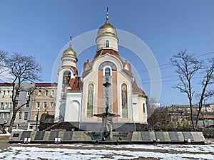 Church of the Holy Prince Igor of Chernigov in spring, Vladivostok, Russia