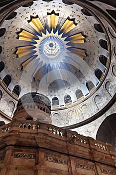 Church of the Holy Sepulcher. The ceiling over Christ grave.