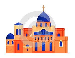 Church of the Holy Sepulcher - flat design style single isolated image