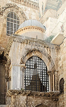 Church of the Holy Sepulcher Church of the Resurrection of Christ in Jerusalem, fragment of the facade