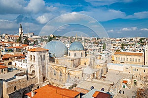 Church of the Holy Sepulchre. Via Dolorosa, 9th station. Old City of Jerusalem, Israel