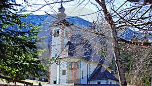 The Church of the Holy Spirit, Triglav National Park Cerkev sv. Duha, Triglavski narodni park - Ribcev Laz, Slovenia