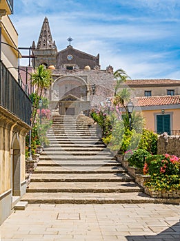 Church of the Holy Trinity, in Forza d`AgrÃÂ², picturesque town in the Province of Messina, Sicily, southern Italy. photo